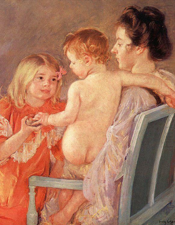 Mary Cassatt Sara Handing a Toy to the Baby china oil painting image